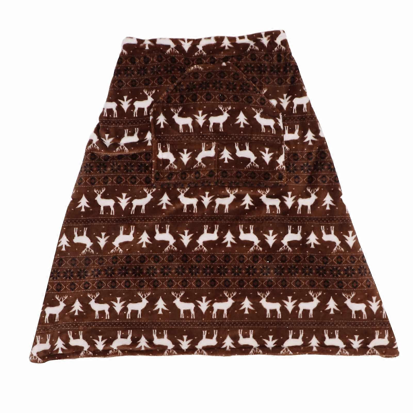 Thickened Wheelchair Blanket Soft Fleece Beautiful Patterns Keep Warm Plush Leg Wrap Blanket 