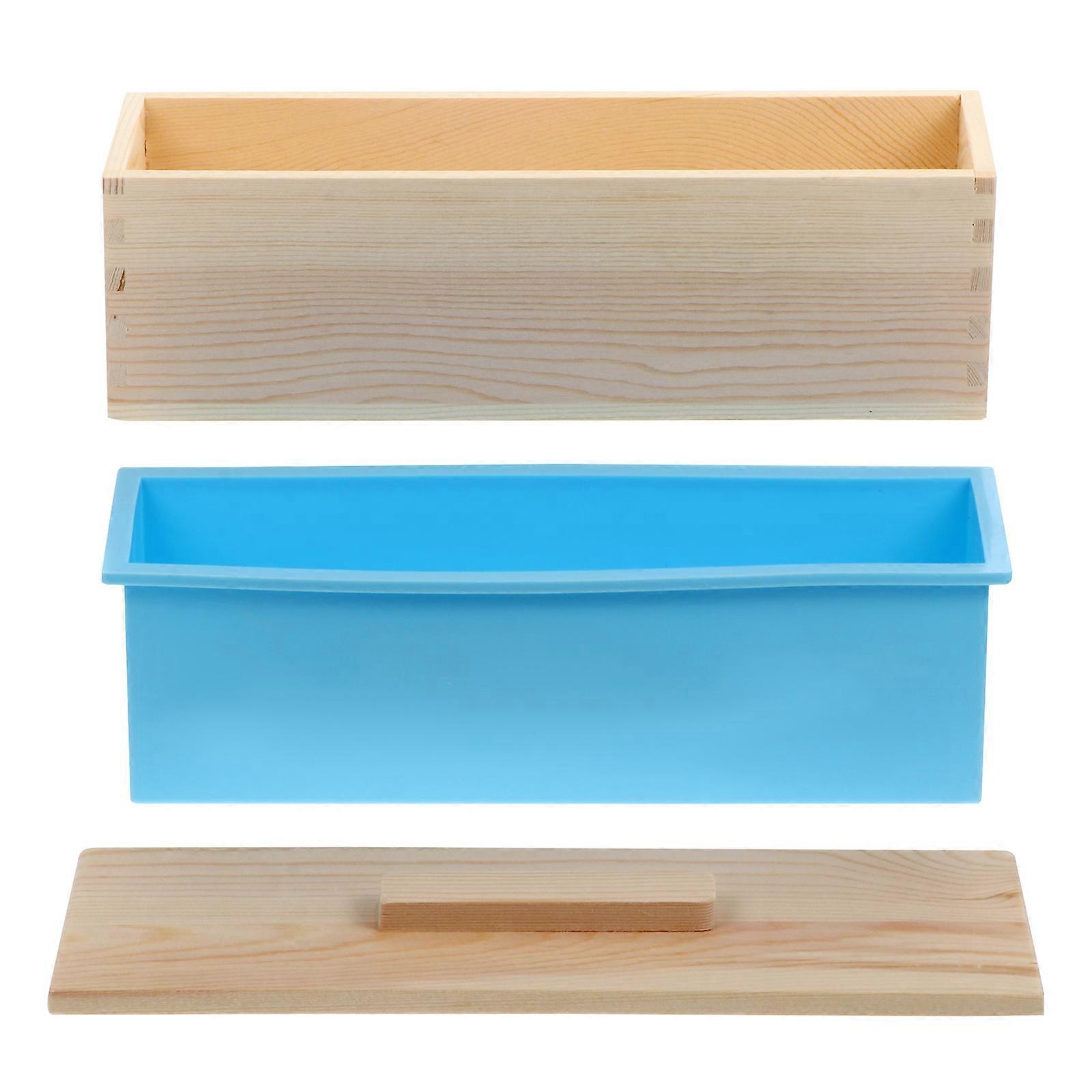 Natural Handmade Soap Box Mold For DIY Soap Use Blue 1 Set