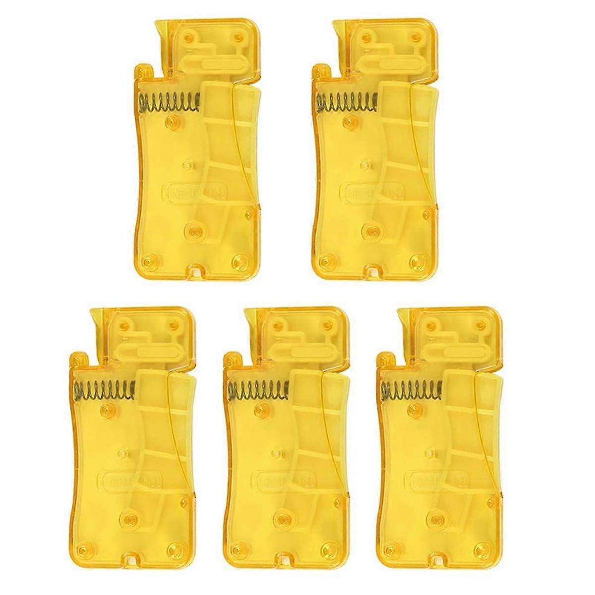 Auto Needle Threader for Hand Sewing,New Simple Needle Threader, Easy to Use Needle Threaders Tool,Yellow 5pcs