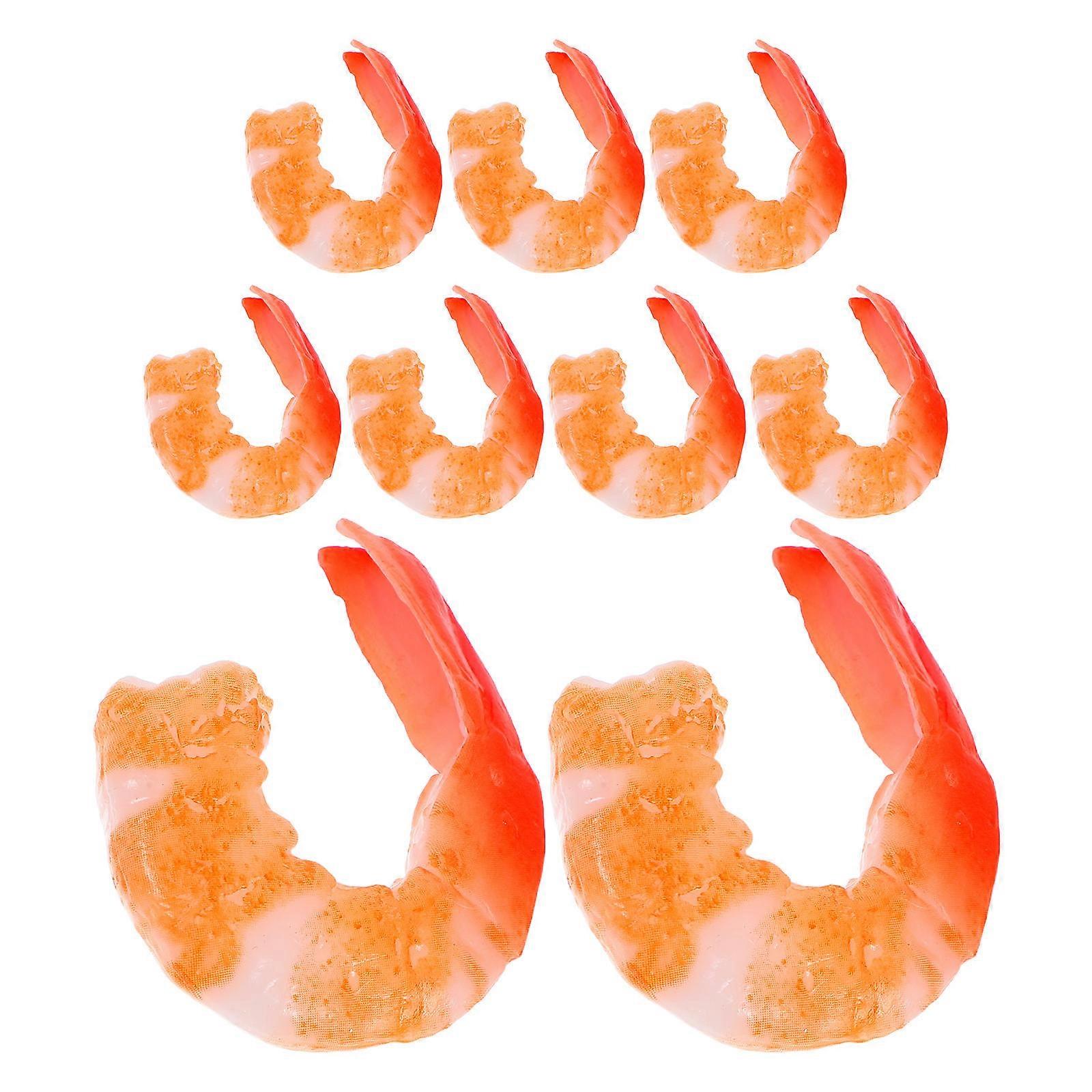 9pcs Realistic Shrimp Figures for Pretend Play, Educational Seafood Playset, Simulation Shrimp Models for Kids & Home Desktop Decoration