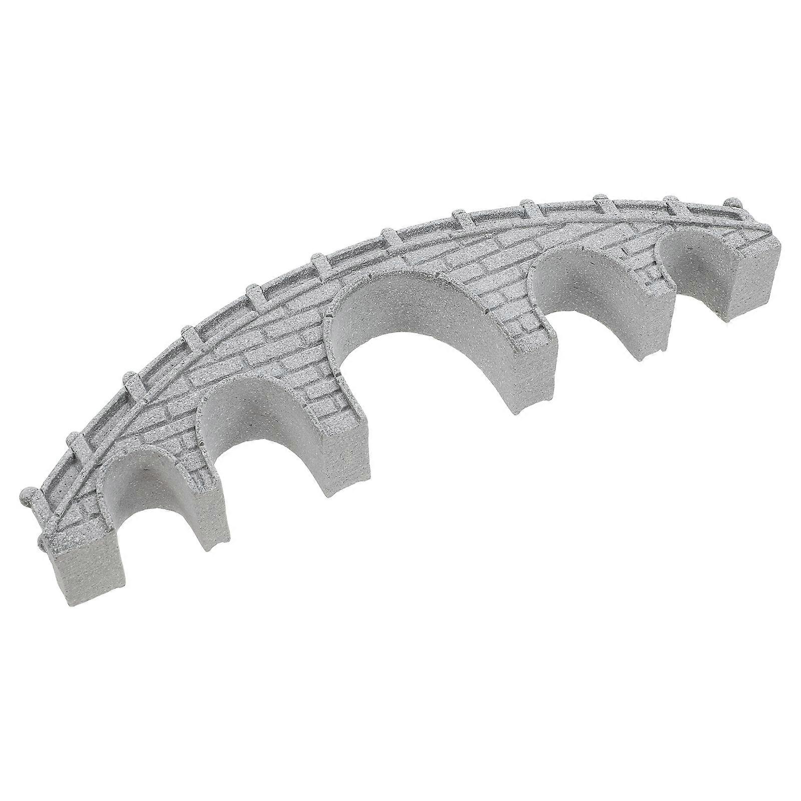 Stone Bridge Miniature Garden Bridge for Decor Grey Micro Landscape