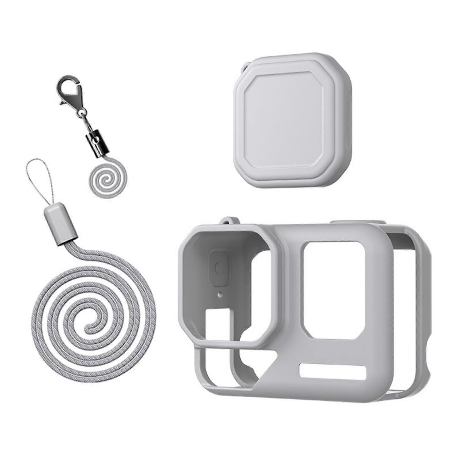 Silicone Sleeve Lens Cap with Lanyard Antislip Protective Case for AcePro2 Action Camera