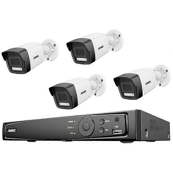 Annke N48PAW + I91DD * 4 + 2T Ethernet IP set per telecamera di sorveglianza 8 canali con 4 telecamere 4096 x 3072 pixel