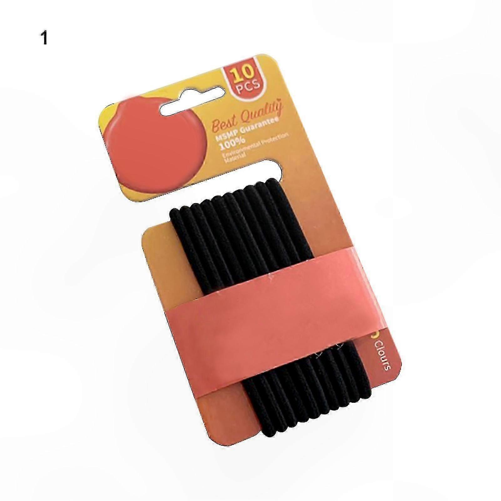 Colorful Elastic Hair Ties - 10 Pack Ponytail Holders for Everyday Use