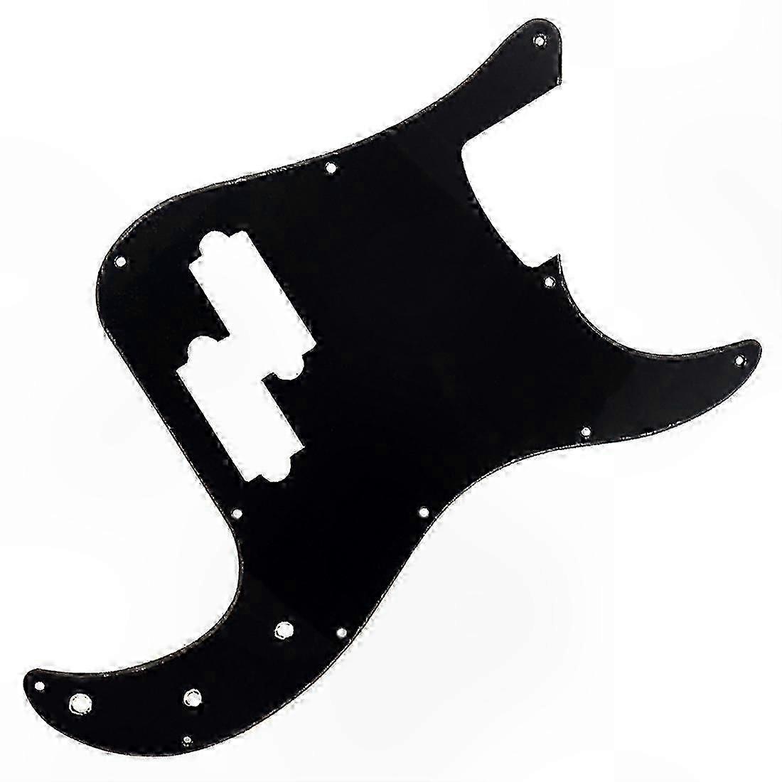 Black Single Layer 11-Hole Bass Pickguard for 4-String Models