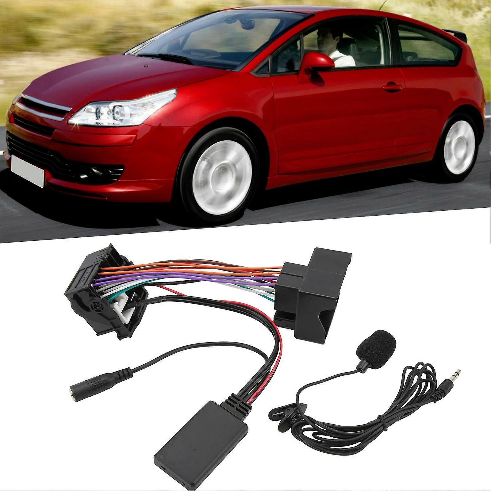 Car RD4 Bluetooth 5.0 Aux Cable Adapter Microphone Black ABS