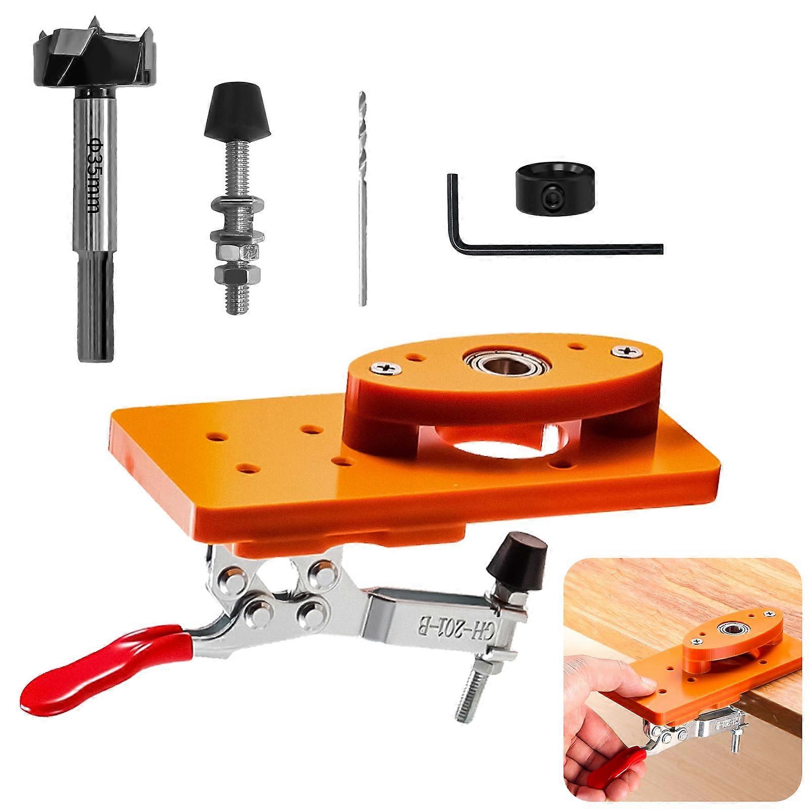 Hinge Drilling Gauge Set with Forster Drill 35mm Hinge Device
