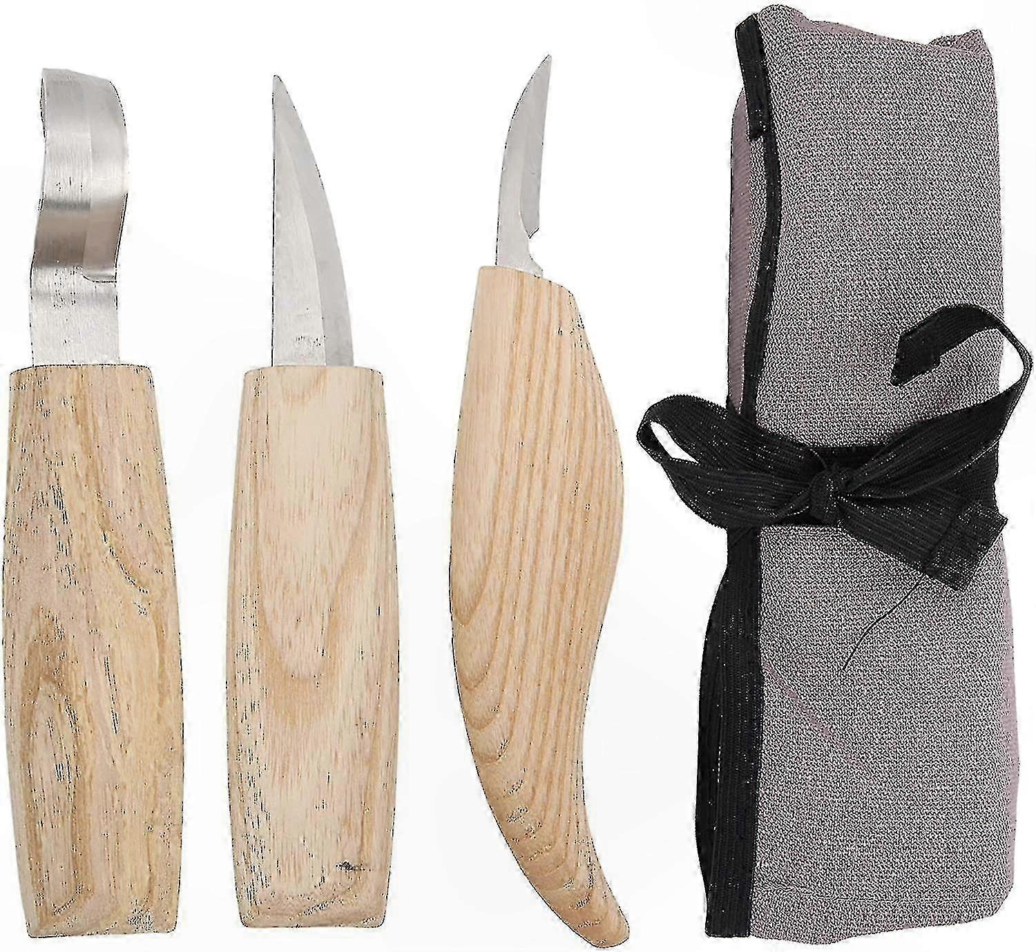 Wood Carving Tool Set for Whittling and Crafting, Manual Knives for Cutting and Shaping Wood Projects