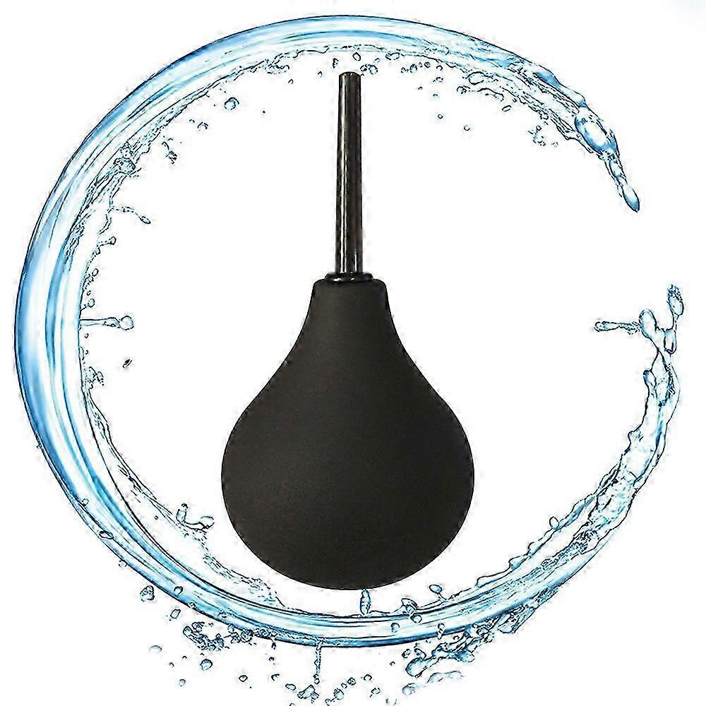 Enema Bulb Douche for Men & Women, Reusable Cleaning Silicone Slim Nozzle Douche, Safe Comfortable Rubber