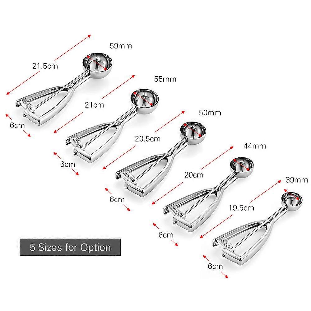 Edelstahl Eisportionierer 39-59mm Silber Durable Dipper