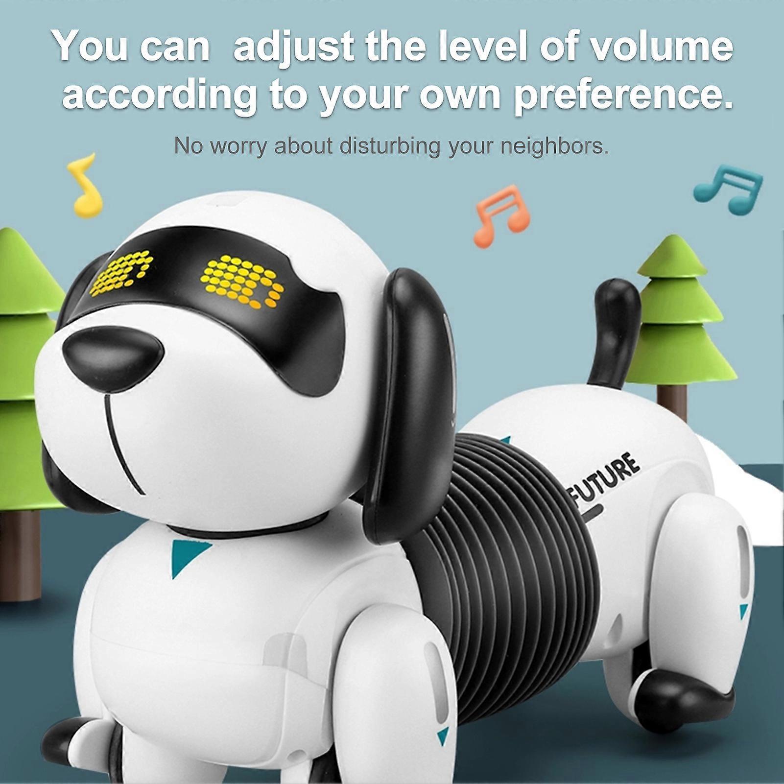 LE NENG TOYS K22 RC Robot Dog RC Robotic Stunt Puppy Electronic Pets Programmable Robot with Sound for Kids Boys and Girls