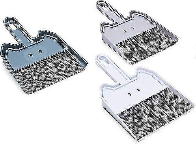 Mini Hand Broom and Dustpan Set for Office Desktop (3 Pieces)