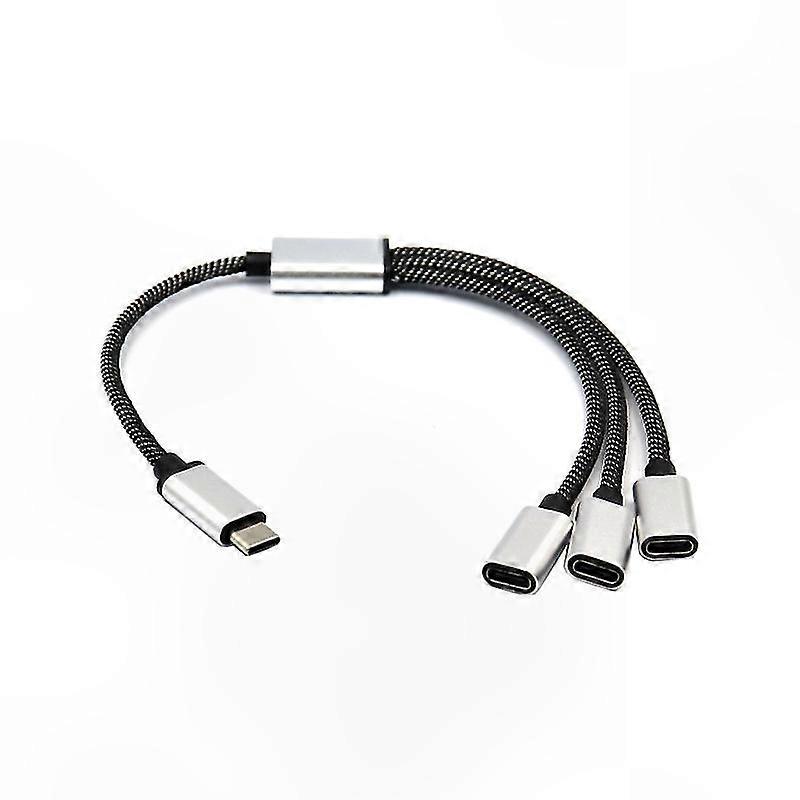 3-Port USB C Female Hub for Type C Devices including Phones, Tablets, and Laptops