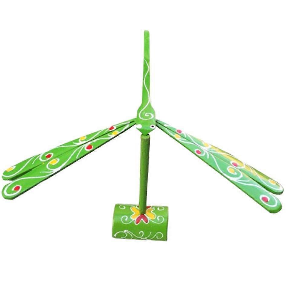 Bamboo Balance Dragonfly Toy with Holder for Brain Development and Early Learning   Safe Educational Game for Boys