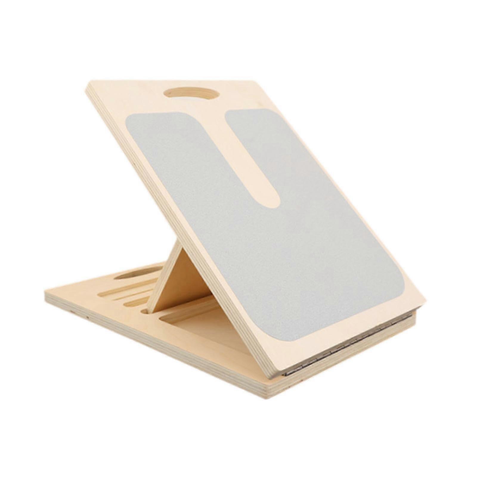 Planche inclinée en bois pour mollets 40 x 30 cm, outil d'exercice portable et léger pour les étirements et la rééducation