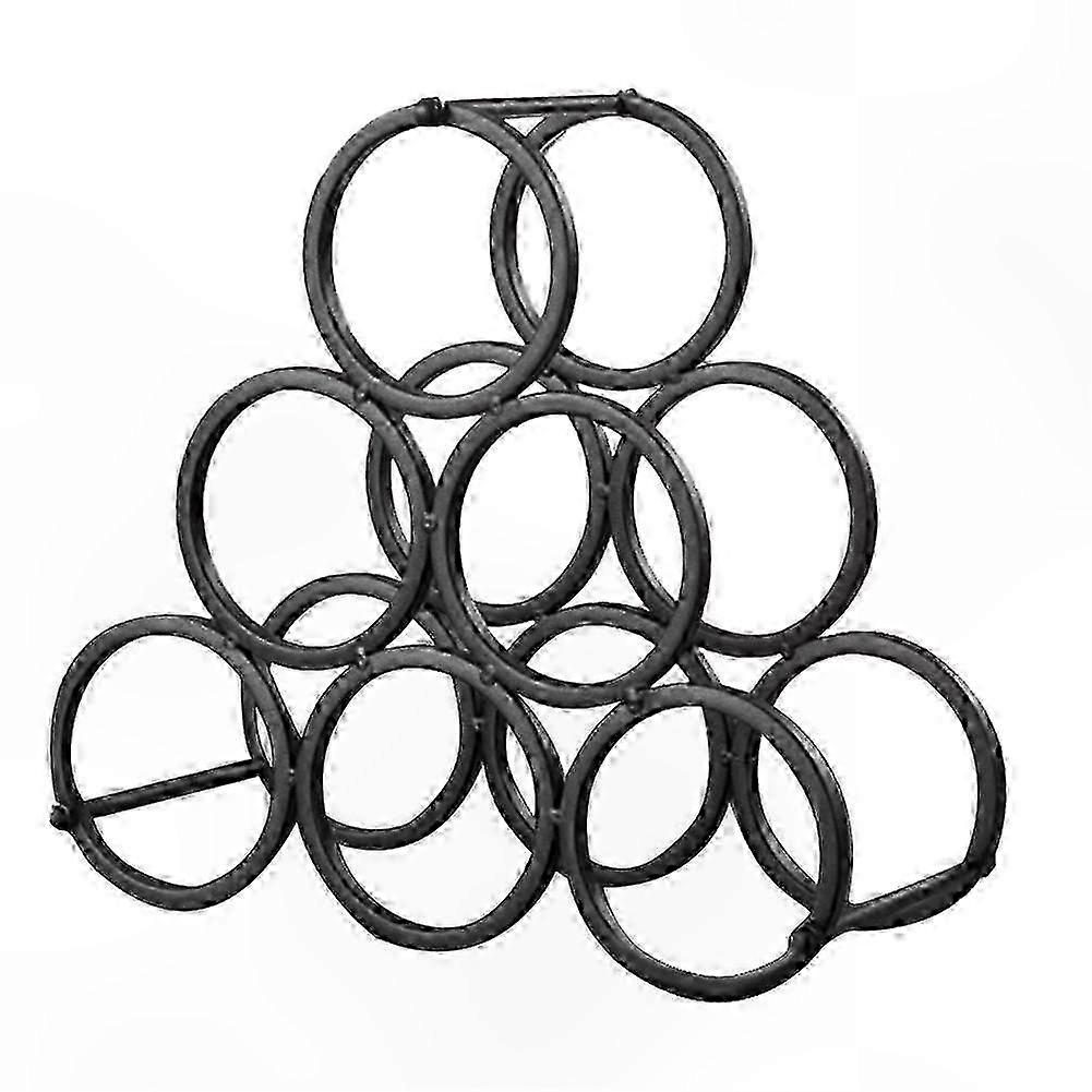 Vintage Style Freestanding Wine Rack for Home Decor and Bottle Storage Stand with Iron Art Design for Red Wine Lovers