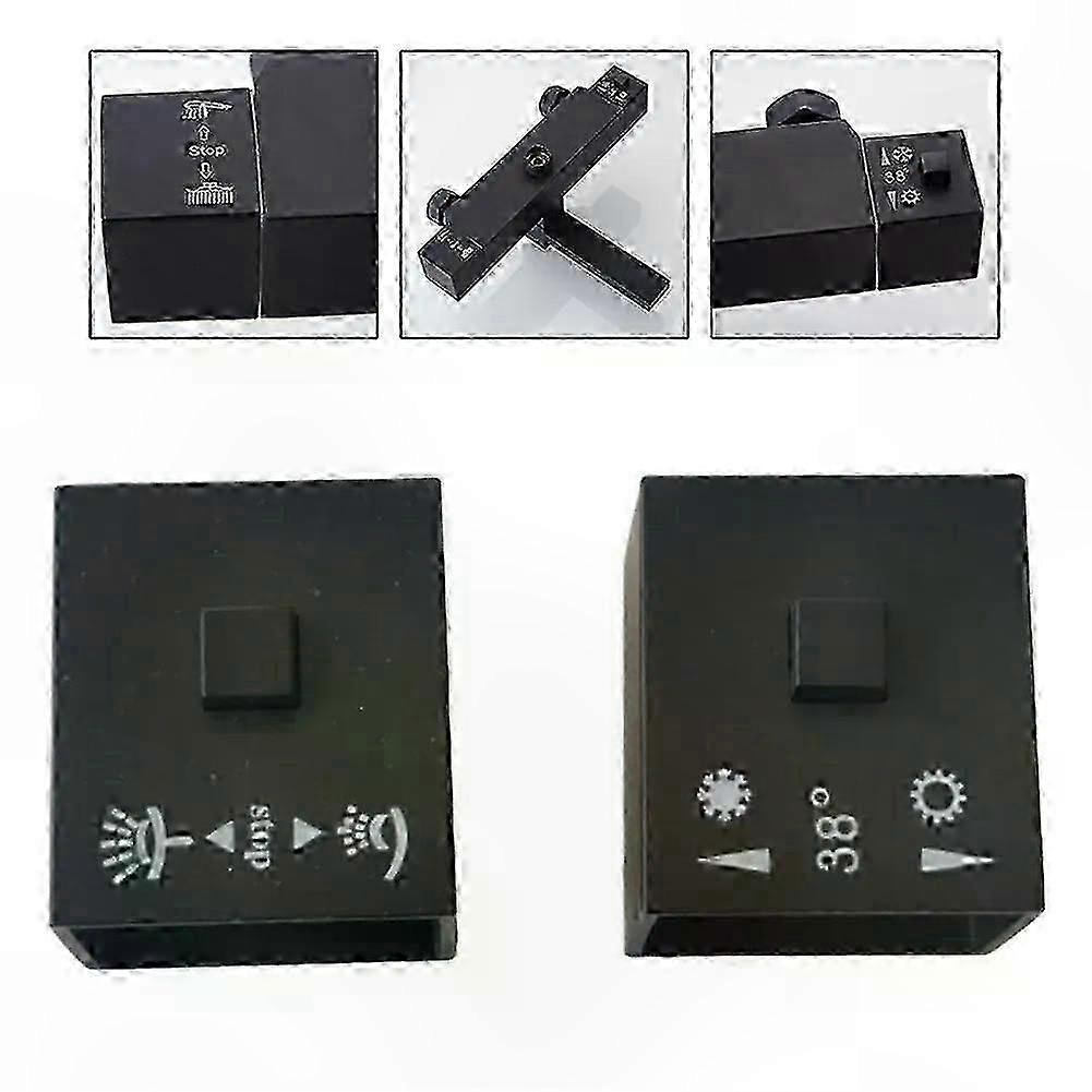 Black ABS Plastic Thermostatic Shower Handle Knobs, 2-Pack, Easy to Install for Bathroom Temperature Control