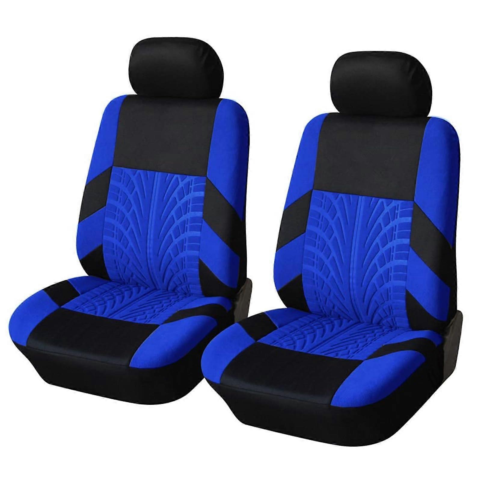 Car Seat Covers for Benz EClass 2005, 2Piece Front Covers, Waterproof, NonSlip, Easy to Install, Blue