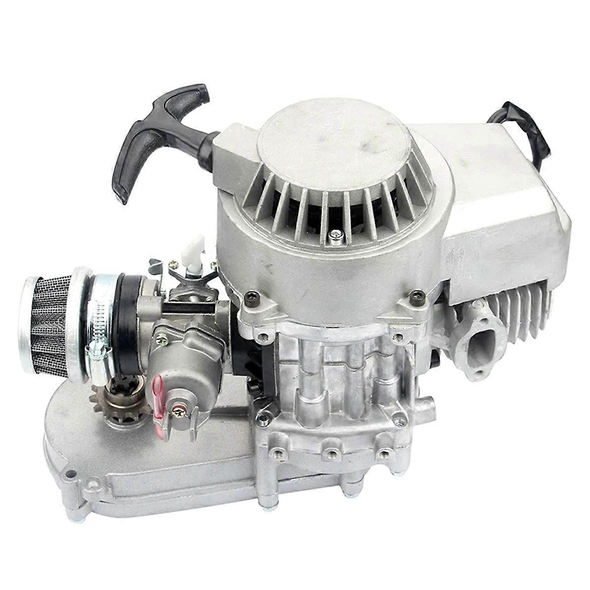 2 Stroke 49cc Pull Engine 25H Sprocket Motor Silver