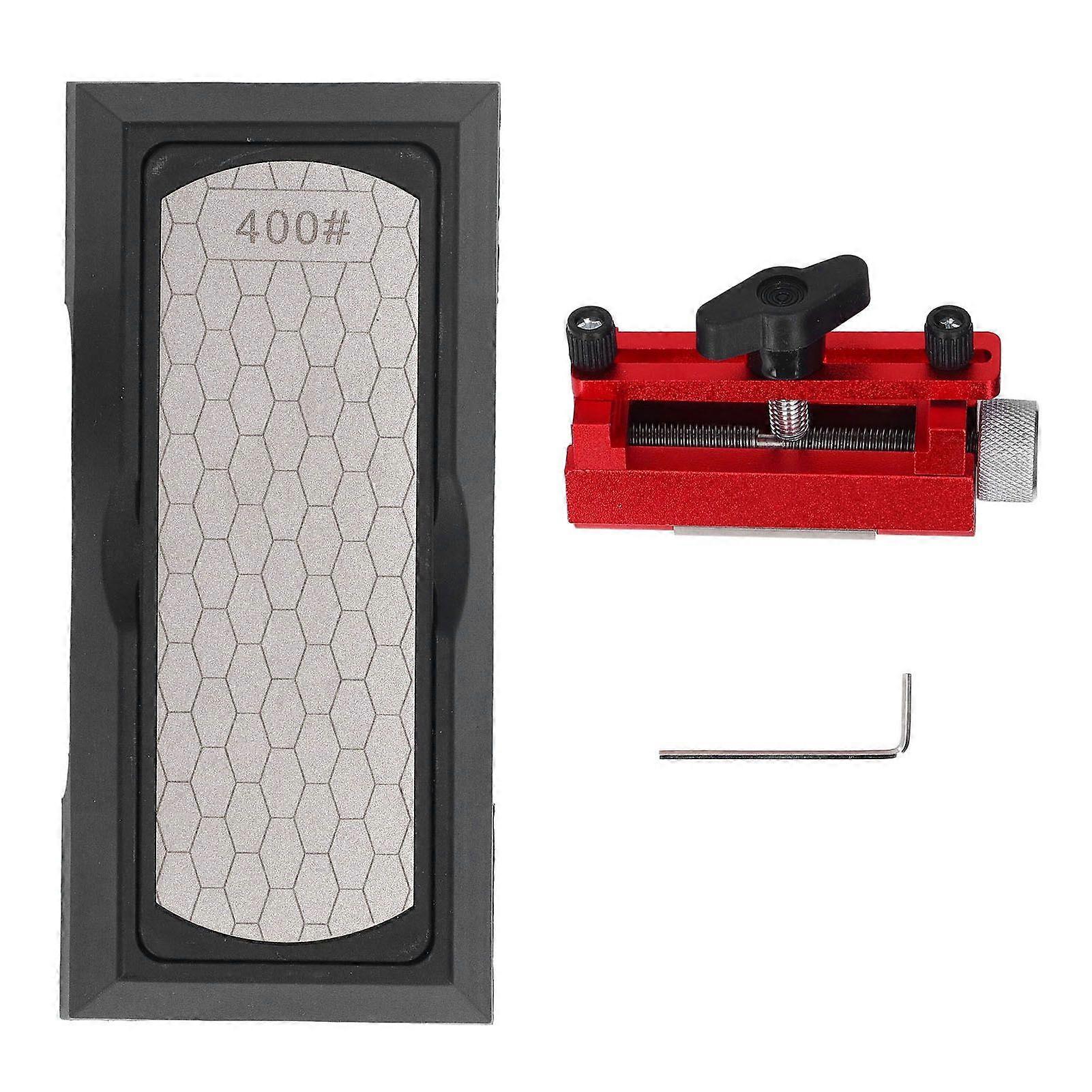 Honing Guide System Chisel Sharpening Kit 400 and 1000 Grit Emery Dual Sided Sharpening Stone Honing Guide Set