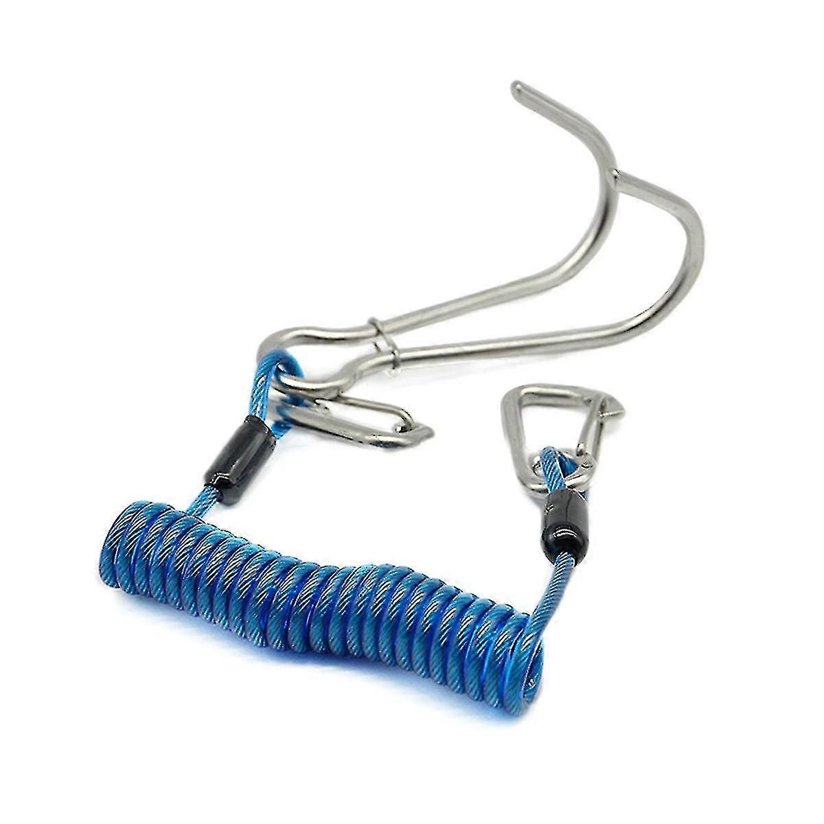 Diving double-reef hook, made of stainless steel, resistant to undercurrents and suitable for underwater operations