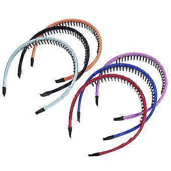 Niñas Diademas Banda para el cabello Peine Dientes Diademas Niñas Dientes antideslizantes Cabello Aro Diadema Peines Mujeres Dientes Banda para el cabello