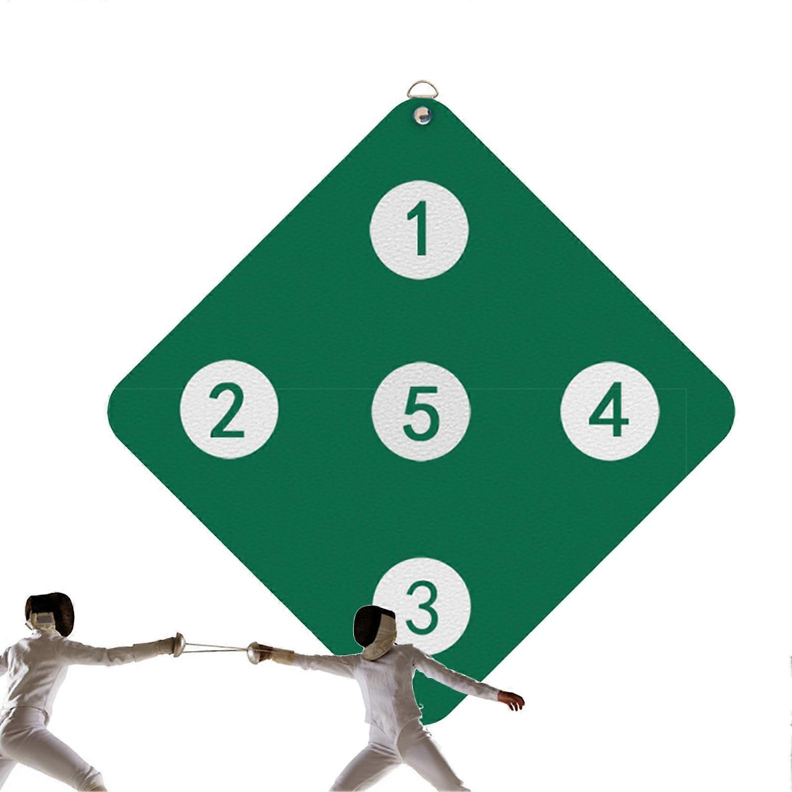Fencing Training Equipment WallMounted Target With Five BullsEye Targets For Saber Skill Enhancement Dark Green