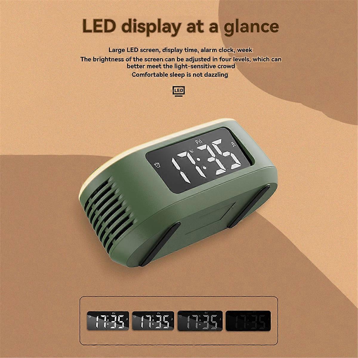 Bluetooth Multiple White Noise Combinations LED Display Screen Speaker and USB Playback with RGB Atmosphere Green