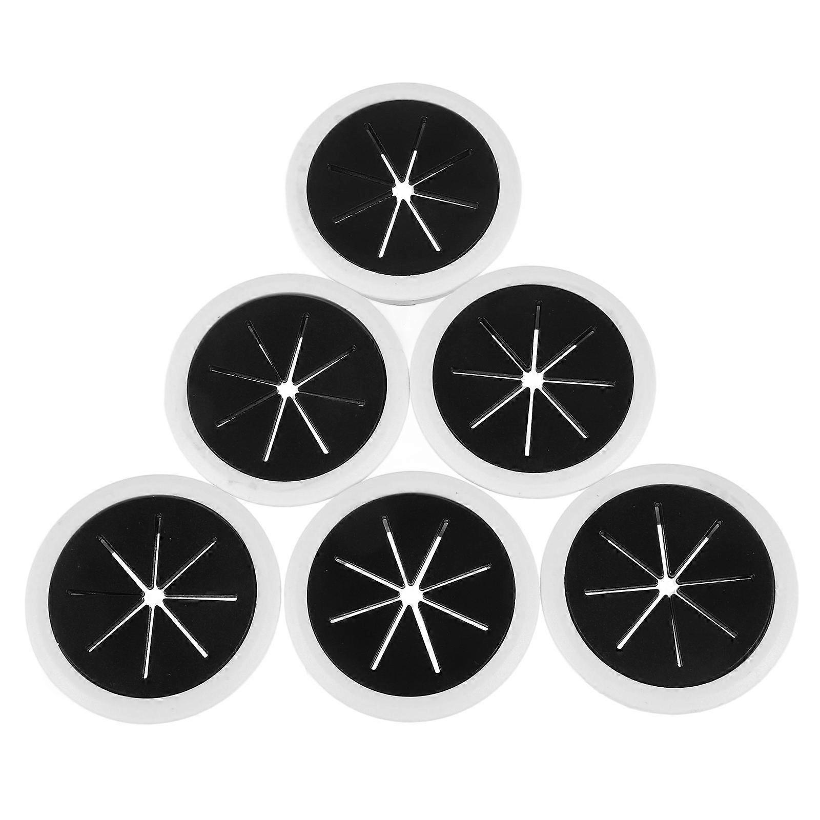 Round Cable Hole Covers 6Pcs For Computer Desk Wire Management Simple Design Suitable For Office Organization
