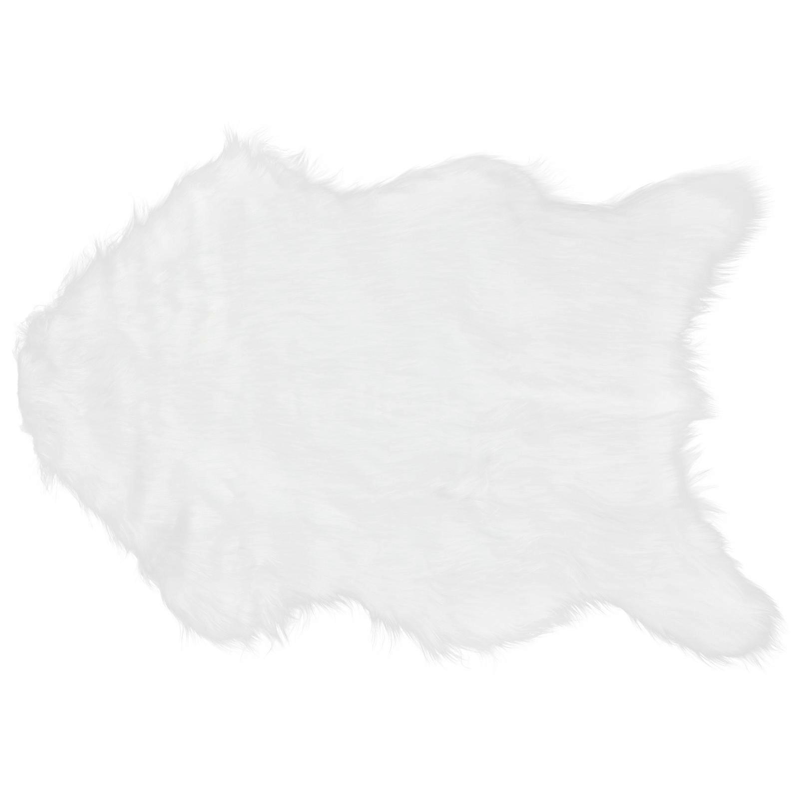 White Faux Sheepskin Armchair Cover Soft and Cozy for Living Room or Bedroom Use 100% Artificial Wool