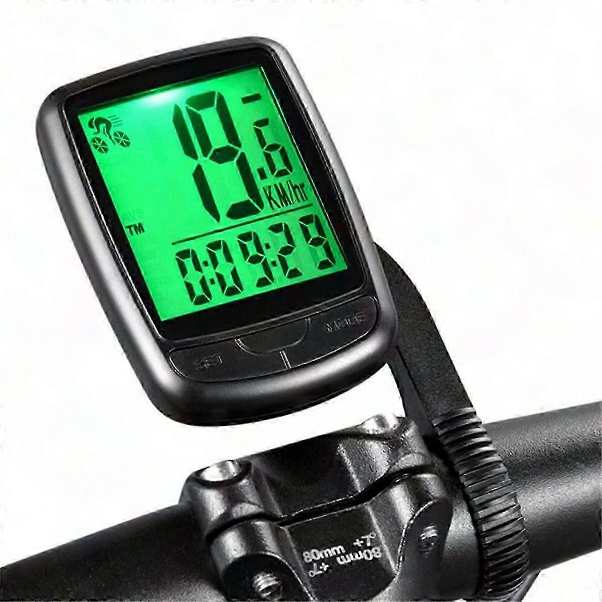 Waterproof Wired Bike Speedometer with Backlight LCD Display & Stopwatch for Cycling