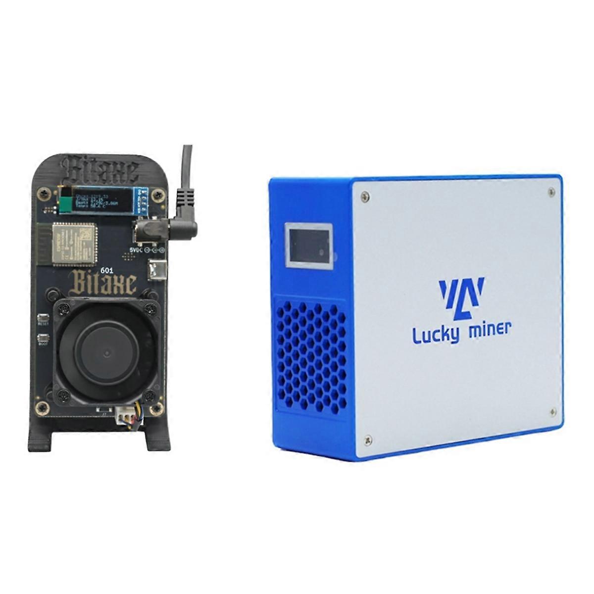 LV07 V7 1TH/S BTC Solo Miner+ Gamma 601 1.2TH/S 18W BM1370 Asic Chip BTC Crypto Asic Miner EU Plug