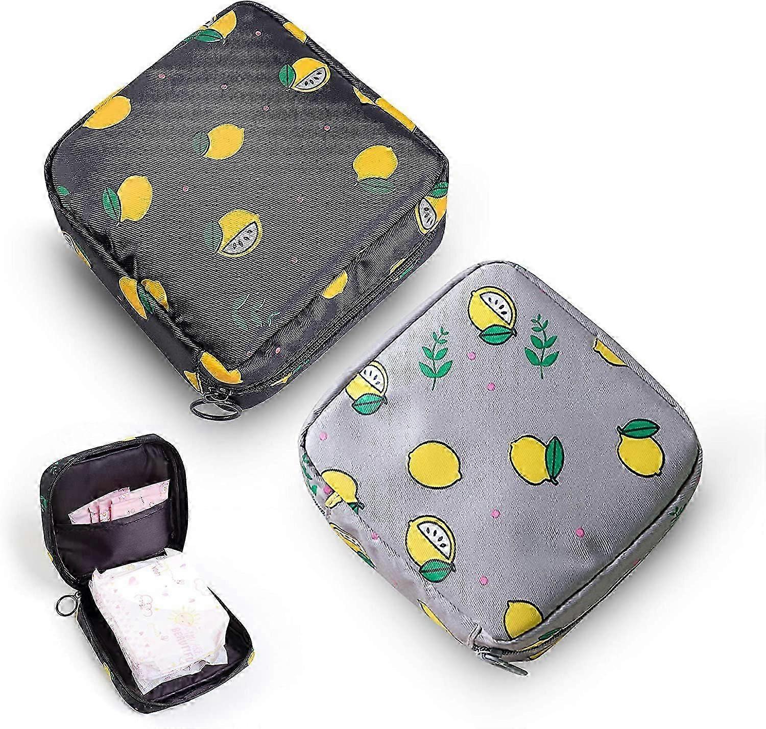 Sanitary napkin storage with zipper for school use