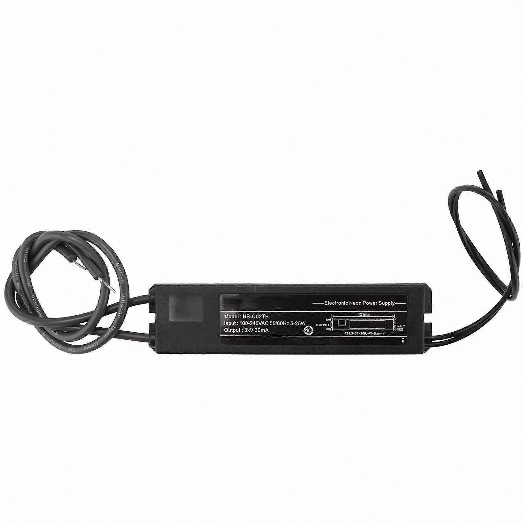 Electronic Transformer Power Supply for Neon Signs, 3KV 30mA 5-25W, Compatible with All Sizes of Glass Tubes