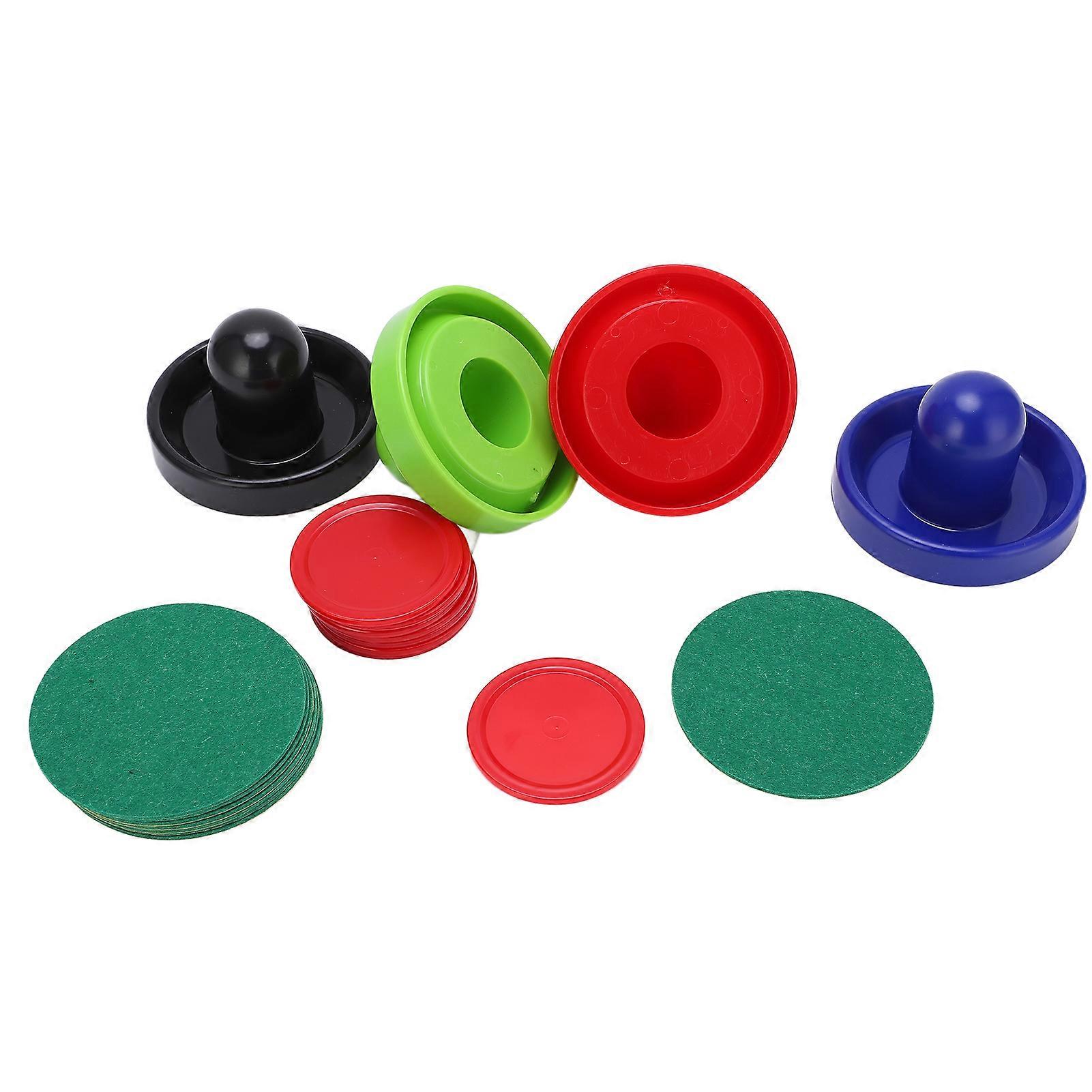 Multicolor Table Hockey Pushers and Pucks Set, 319g Plastic & Flannelette