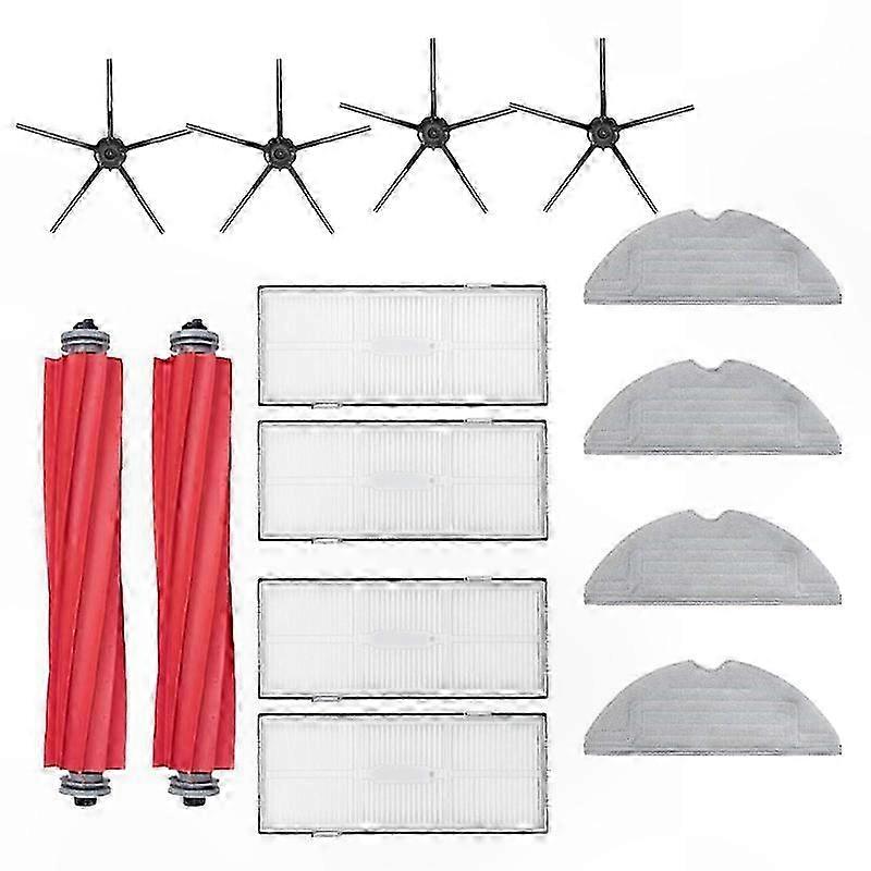 Replacement Brushes and Filters for Robot Vacuums-Compatible with Multiple Models-Mop Hepa Filter Side Brush Main Brush Set