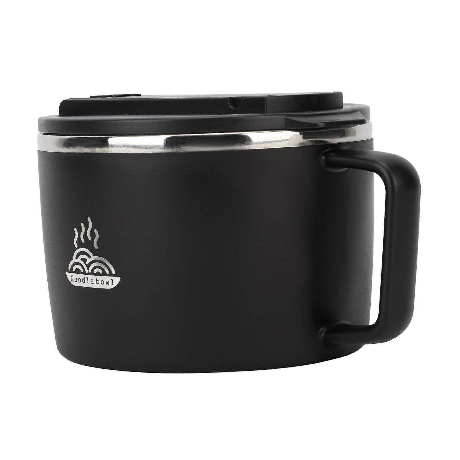 Ramen Bowl Set Microwave Noodle Bowl With Built In Phone Slot Black For School