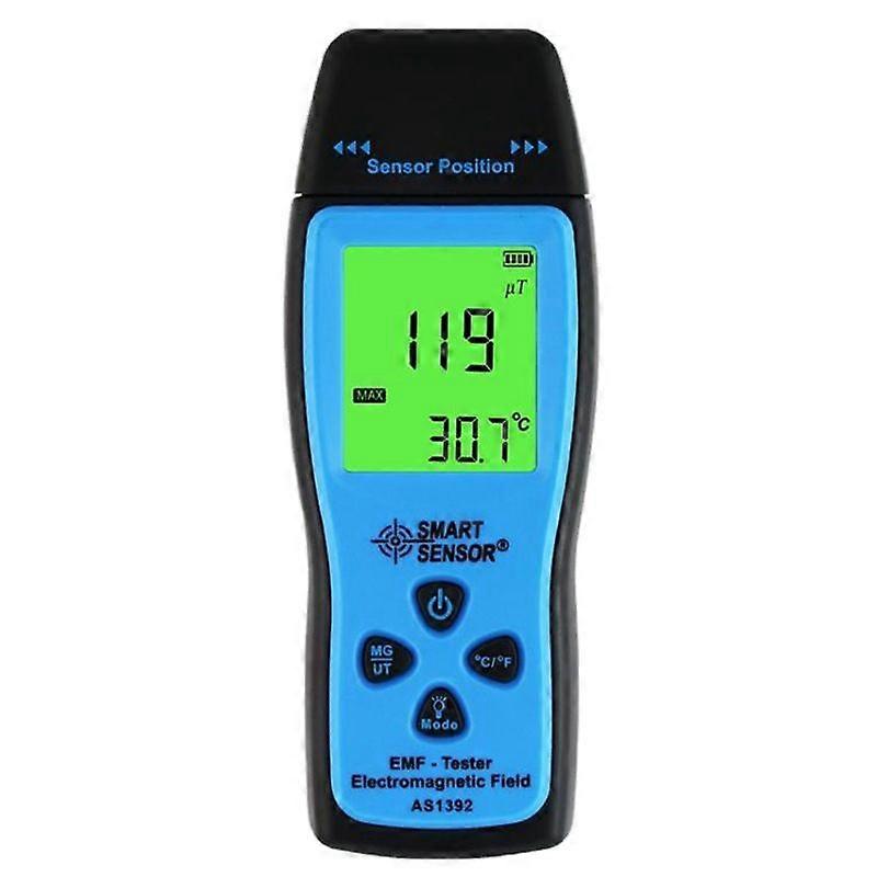 EMF Tester Sensor, Smart Digital Electromagnetic Radiometer Mini LCD Display EMF