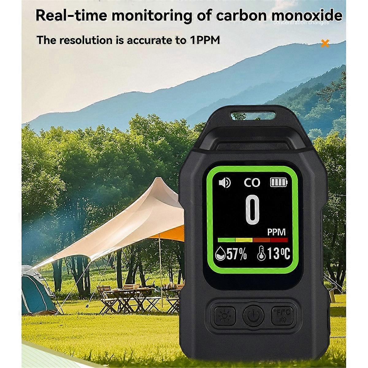 CO Concentration Detection Carbon Monoxide Sensor with Alarm Portable Temp Humidity Meter for Home I