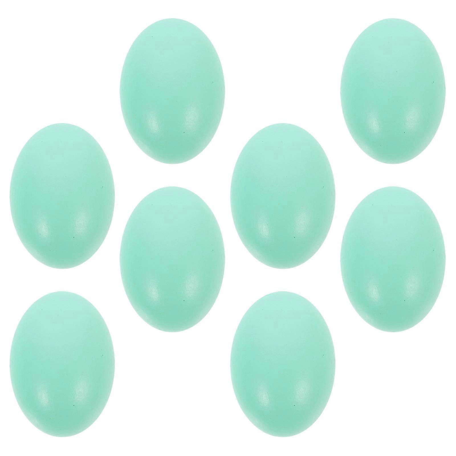 Nesting Eggs Diy Wood Eggs For Chickens Training Aid Decorative 8Pcs