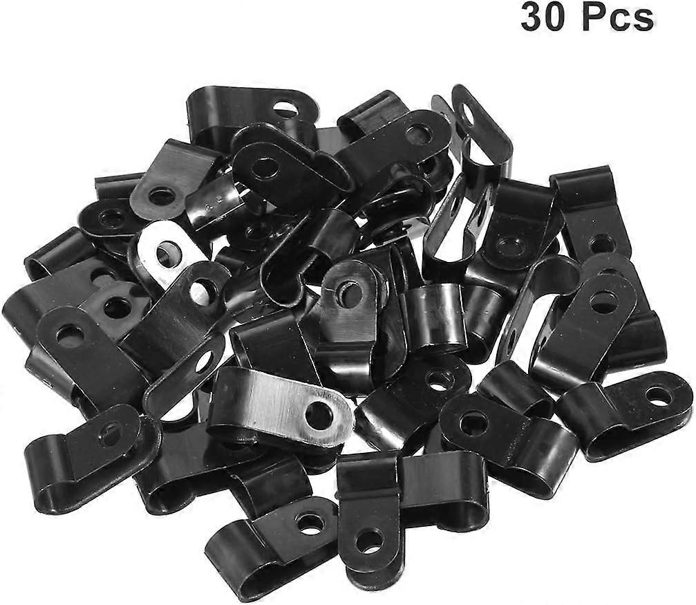 R-type Cable Ties Organizer Wire Management Black (30pcs) LO-Ron