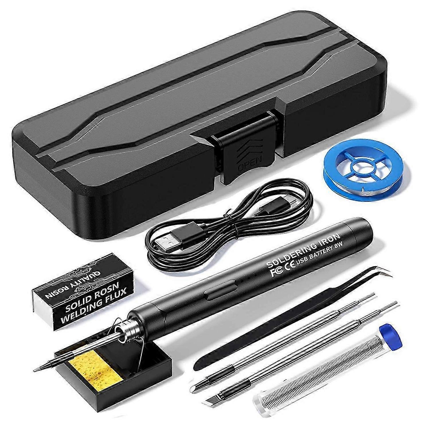 Mini Cordless Soldering Iron Kit,3 Temperature Adjustment