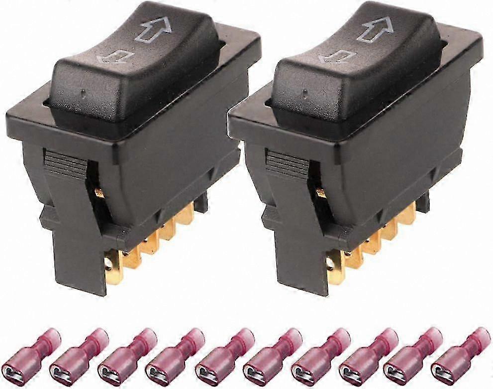 5-Pin DPDT Momentary Rocker Switch for Car Truck Window Lifter, 12V 24V Universal Power Button
