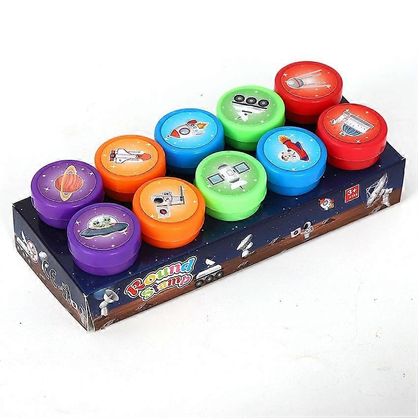 10 Different Self-Colored Stamps for Kids - Smileyseal for Scrapbooking and DIY Projects