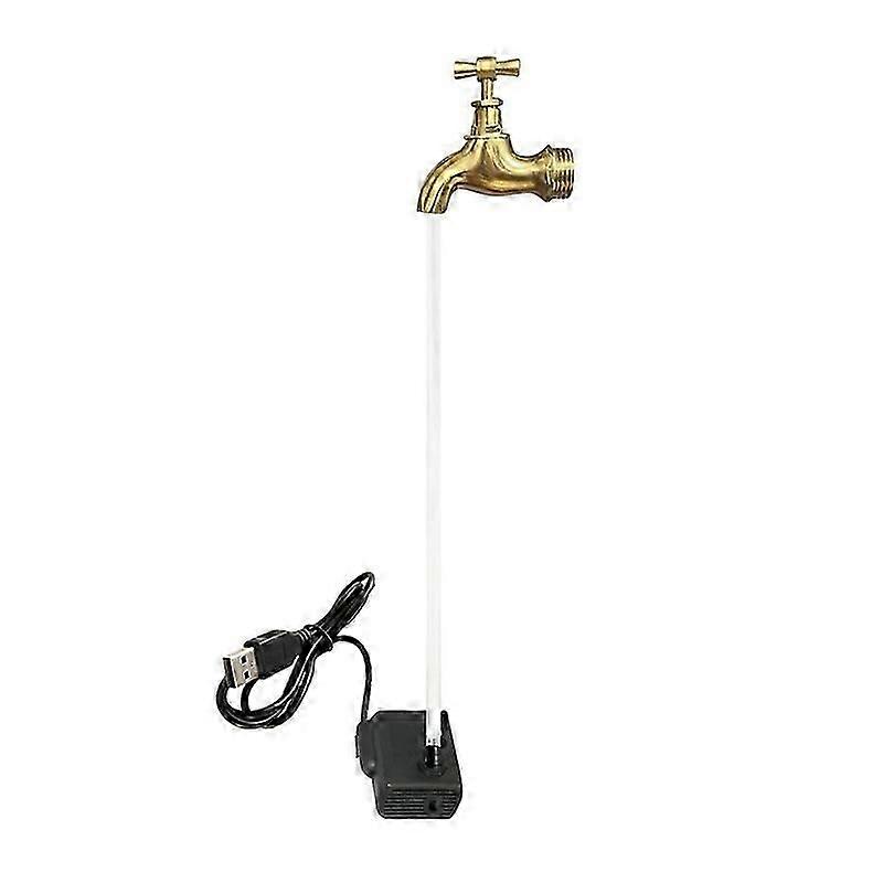 Flowing Spout Watering Can Fountain Cute Floating Tap Fountain Magic USB Faucet Fountain Imitationb