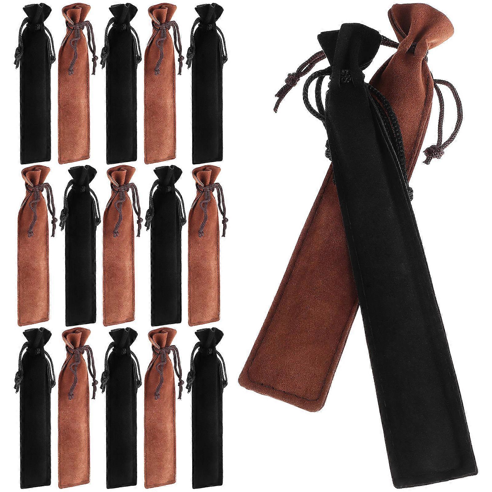Pen Sleeve Velvet Pen Bags for Storage Use with Drawstring 100Pcs