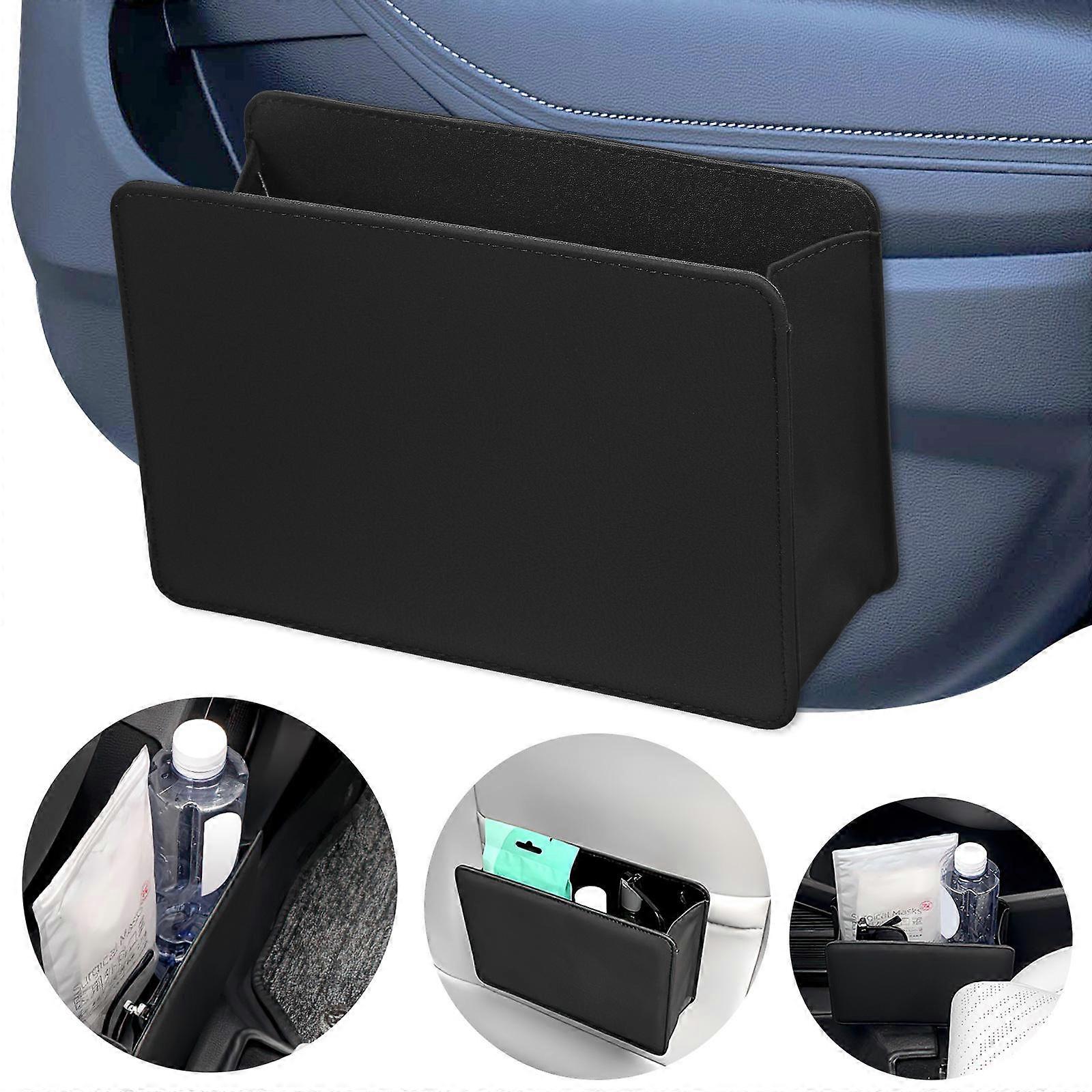 Car Storage Bin Back Seat Organizer for Storage Use 4Pcs Black Durable PU
