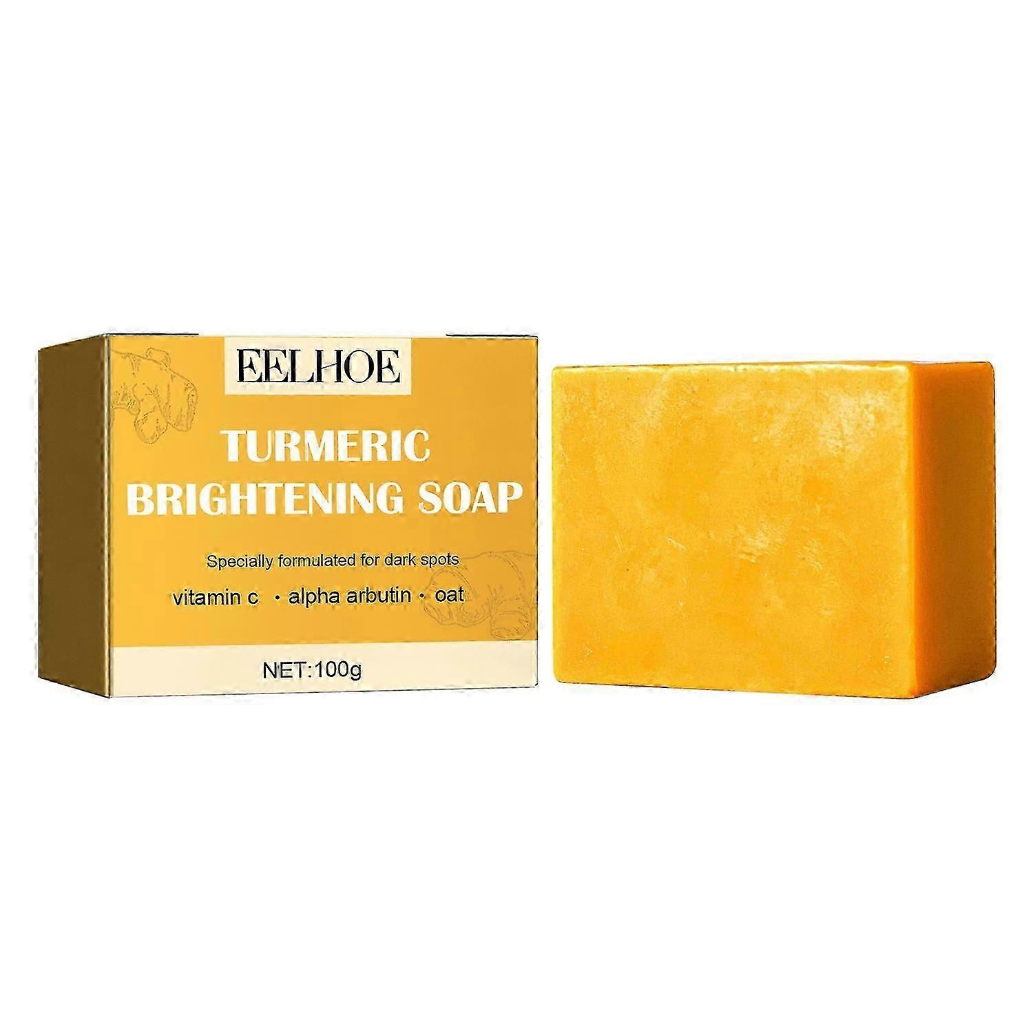 Eelhoe Turmeric Cleansing Soap Cleanses Face, Lightens Blemishes And Blemishes, Brightens And Soften