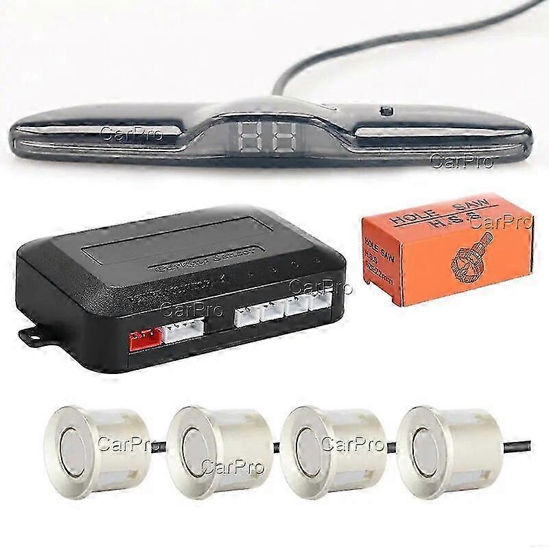 LED Parking Sensor System Backlight Parktronic Monitor Display Kit Backup Detector Assistant