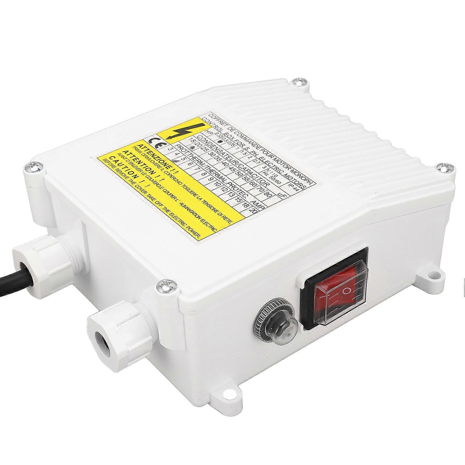 Well Pump Control Box 370W 110V US Plug with Thermal Protection